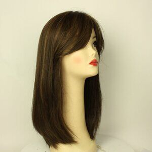 Freeda Ponytail Wig Brown With Blonde Highlights Multi-Directional Skin Top L